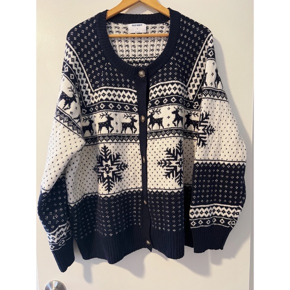 Fair Isle Button-Front Cardigan Sweater - Picture 3 of 5